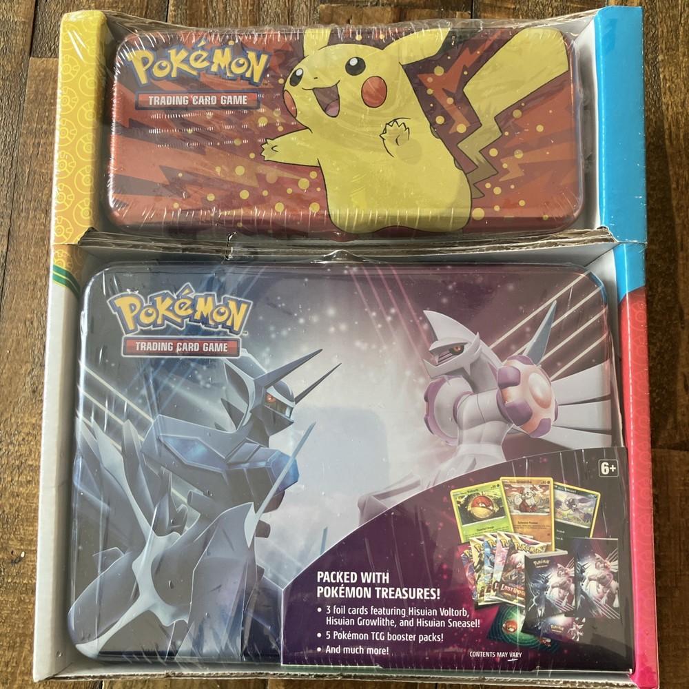 Pokémon Pencil Case/Treasure Chest 2 Tin Set - 7 packs, 3 Holograms