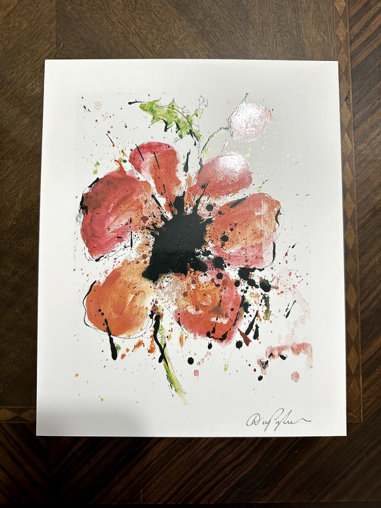 Abstract Poppy Seriolithograph by Dominic Pangborn-image
