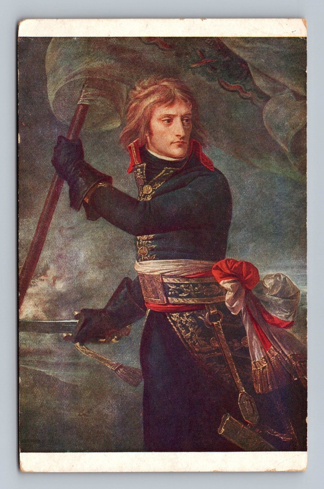 France- Painting of Napoleon Bonaparte At Battle Of Arcole Old Vintage Postcard