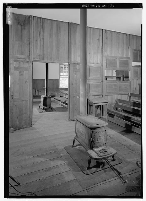 31. Interior, first floor, view from the east door looking into the west room