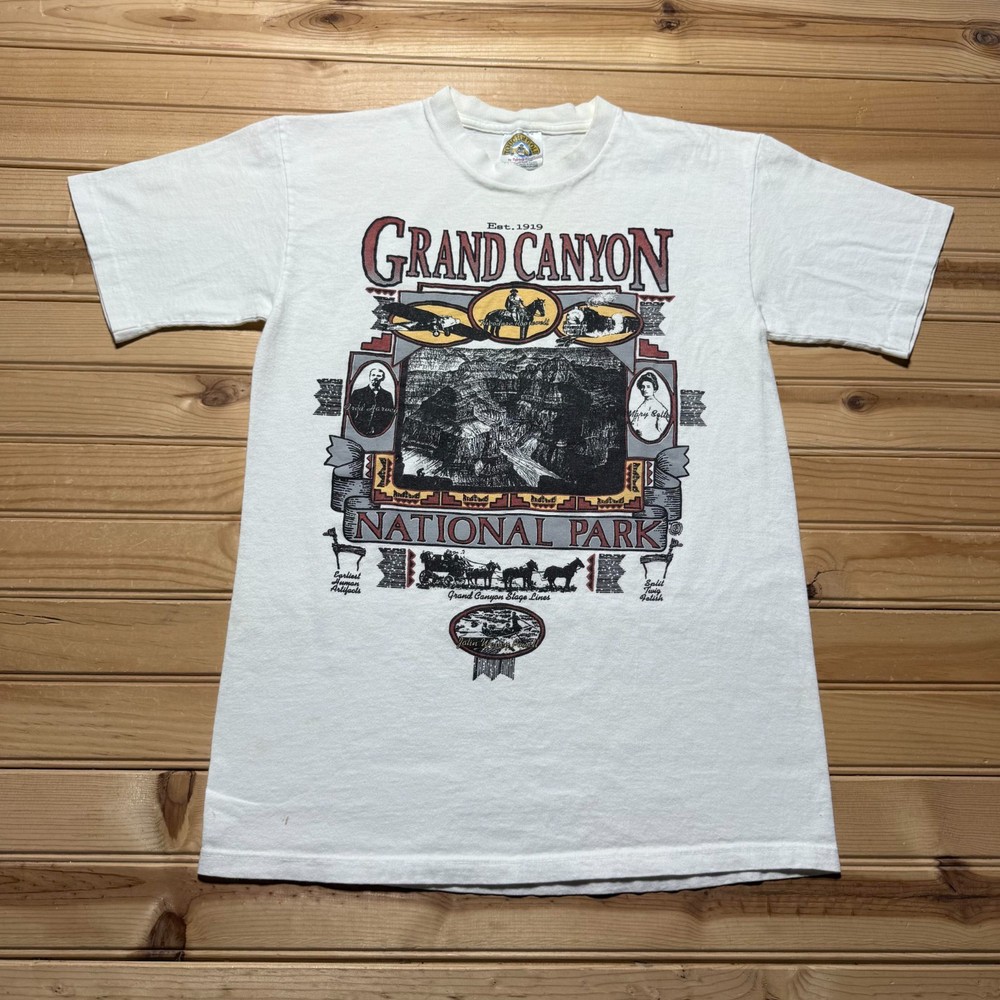 Vintage 90s Grand Canyon National Park Graphic Souvenir T-Shirt USA Made - Small