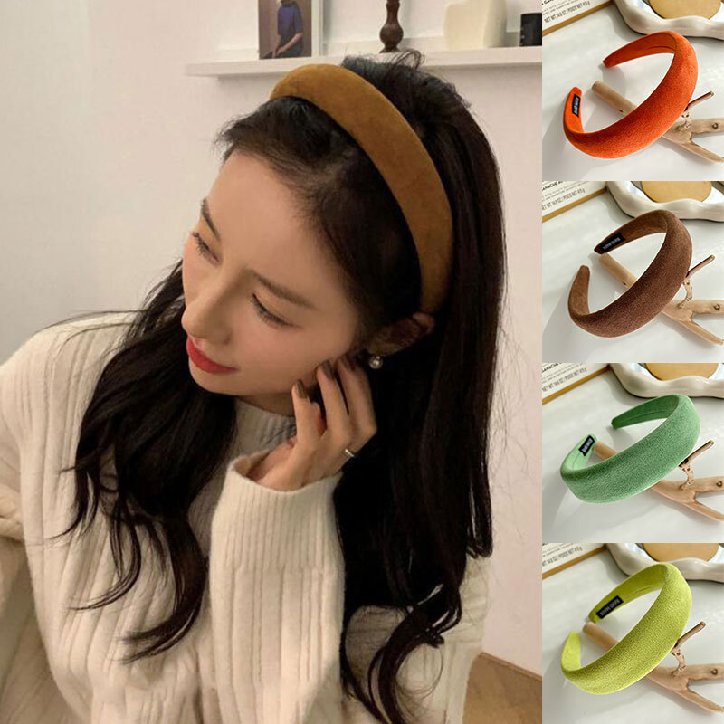 Wide Hair Hoop Korean Style Headband Solid Color Hair Hoop Hair Accessories INS