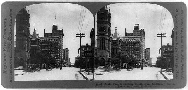 Photo of Stereograph,Main Street,McKinney Street,Houston,Texas,TX,c1914