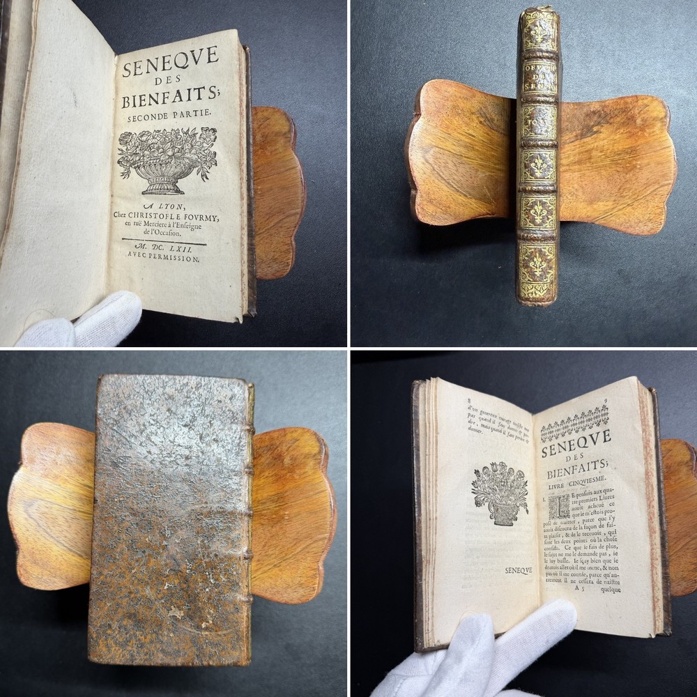 1662 Seneca Seneque des Bienfaits French Stoic Philosophy Gilt Calf