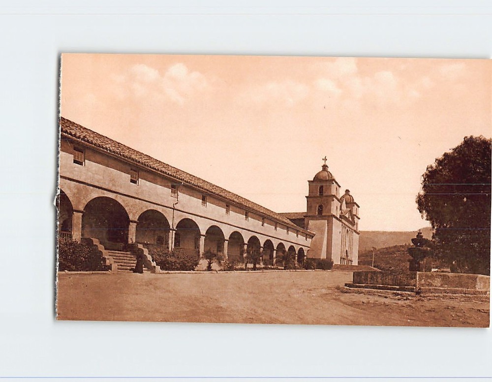 Postcard Santa Barbara Mission California USA