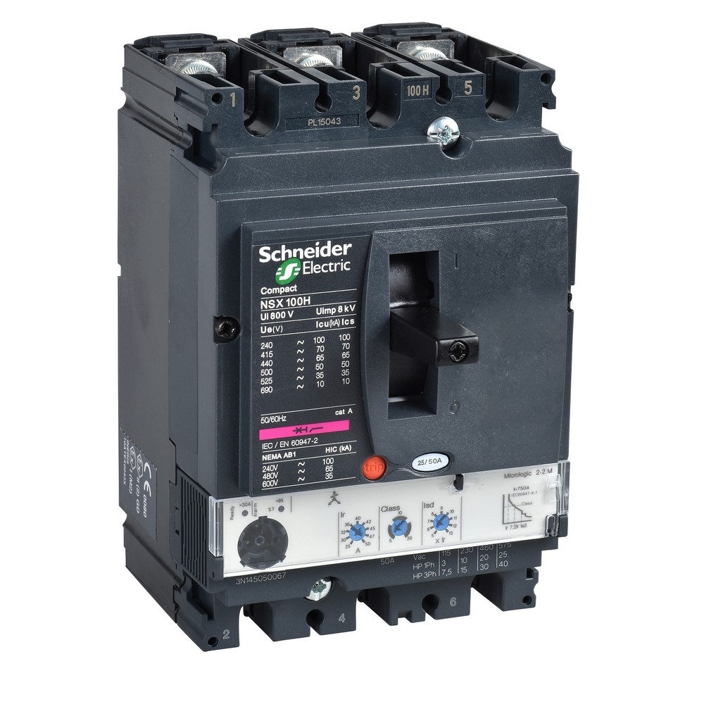 Schneider LV429830 - MCCB 100 A 3PNSX100N - Micro 2.2