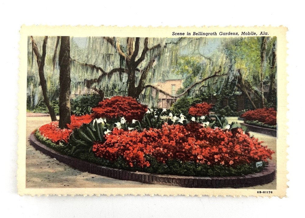 Postcard Scene in Bellingrath Gardens Mobile Alabama USA