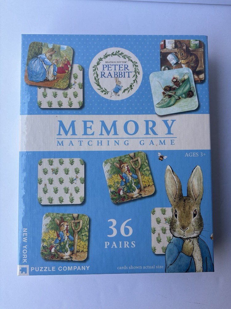 Peter Rabbit Memory Matching Game 36 Pairs Beatrix Potter - Brand New & Sealed
