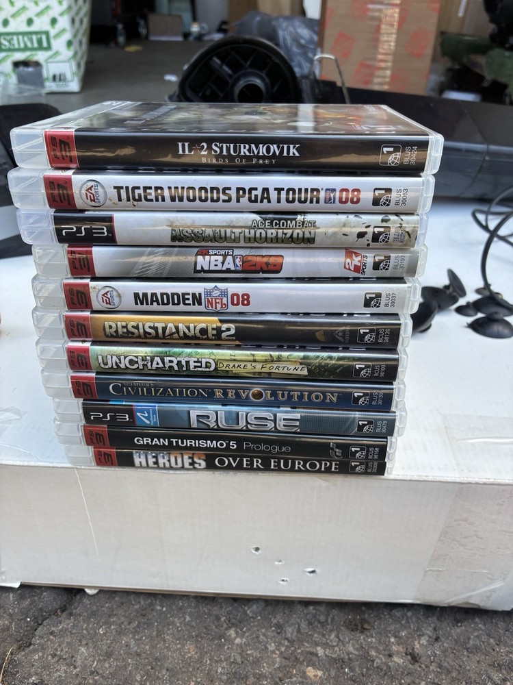 PS3 Game Lot Bundle of 11 CIB - IL-2 Sturmovik, Ace Combat, Resistance 2-image