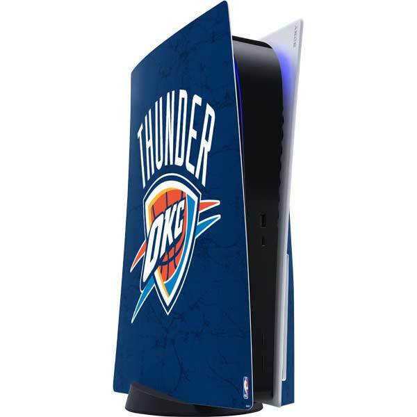 NBA Oklahoma City Thunder PS5 Console Skin - OKC Thunder Distressed Blue