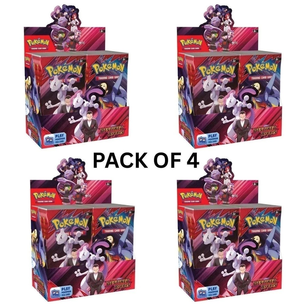Pokemon TCG Scarlet Violet DESTINED RIVALS BOOSTER BOX PACK OF 4 box (144 Packs)