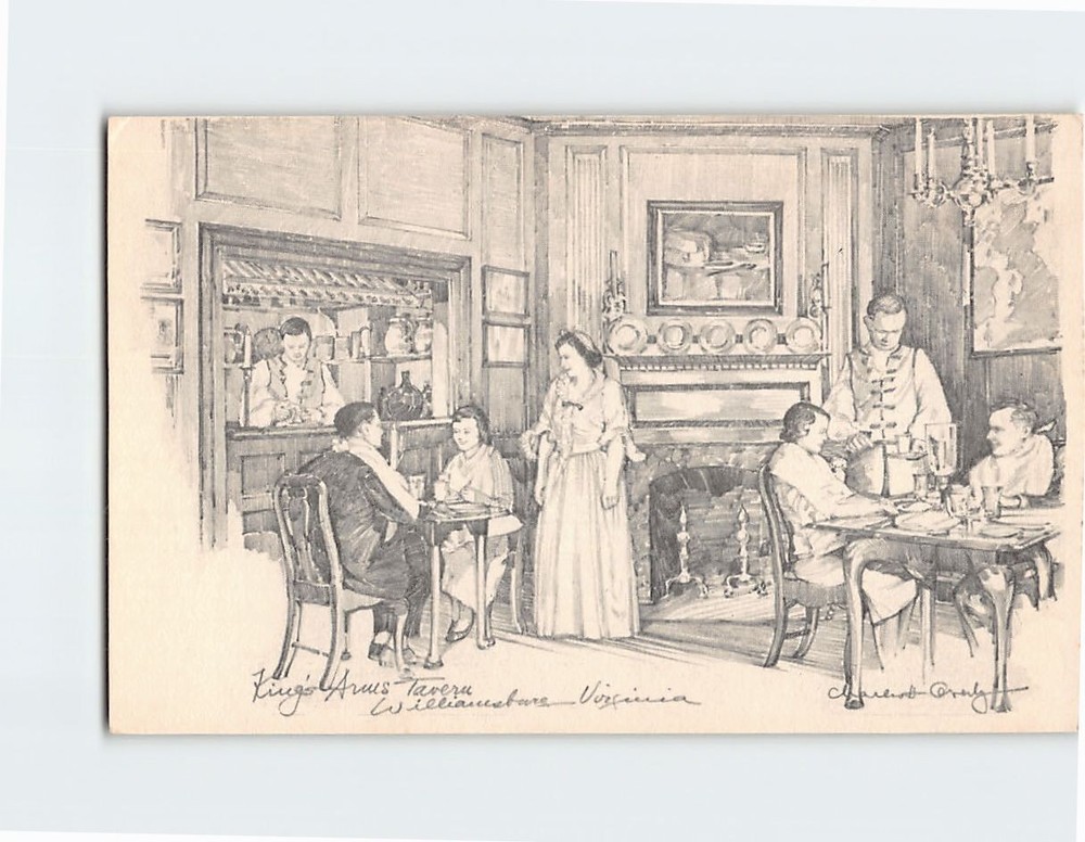 Postcard Kings Arms Tavern Williamsburg Virginia USA