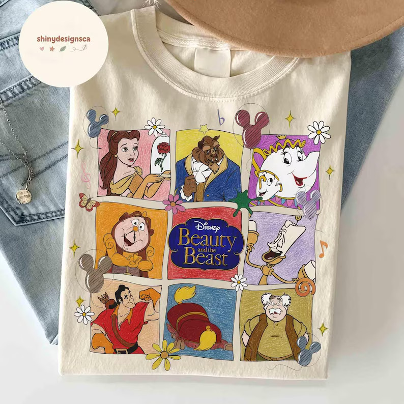 Beauty and the Beast Movie T-shirt, Beast Belle Princess Tee