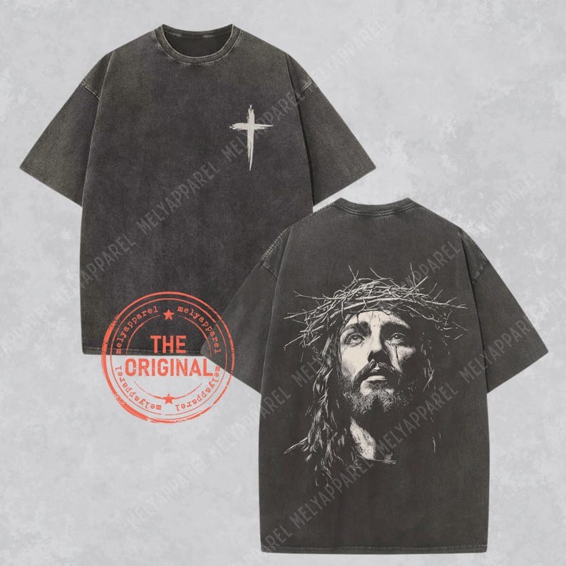 Jesus Christ Crown of Thorns T-Shirt – Christian Faith Cross Graphic Tee