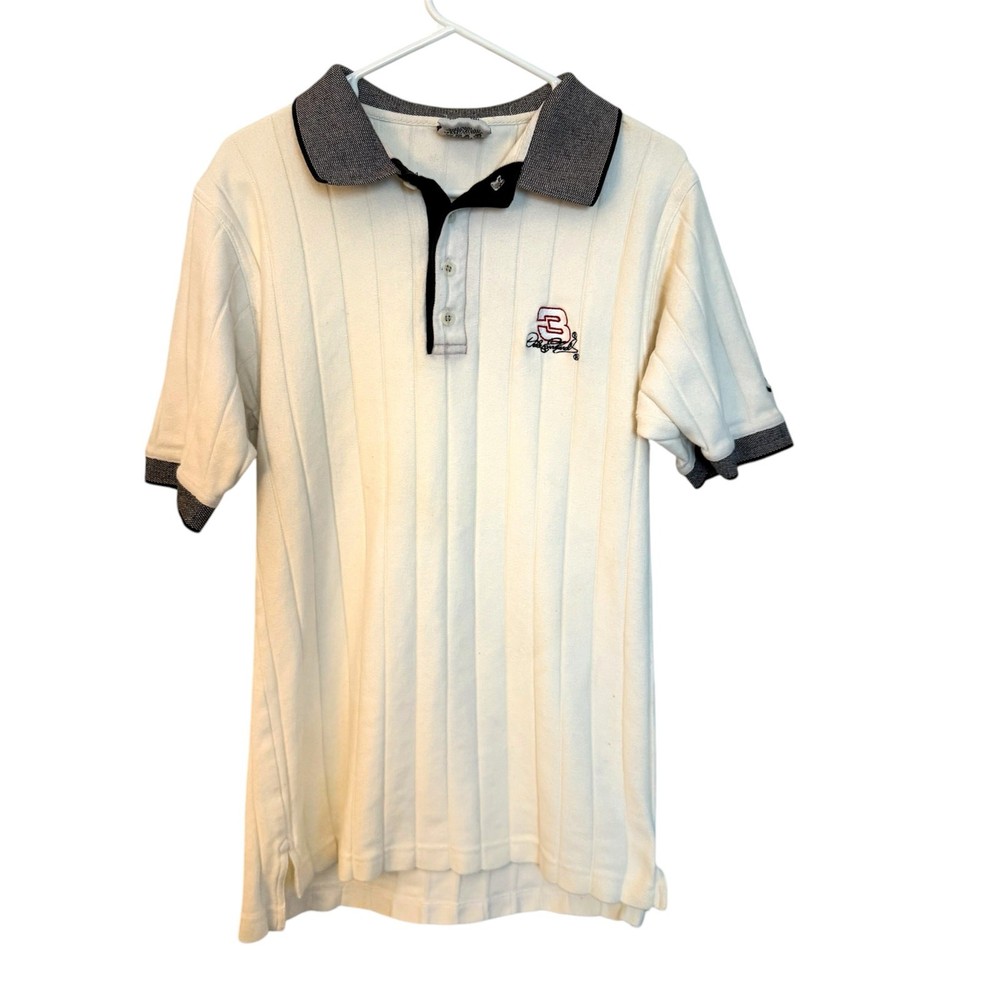 VTG Chase Authentics Dale Earnhardt Shirt Men’s Size M White Polo NASCAR Race