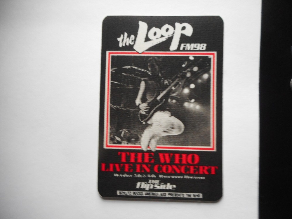 unad      the Who-1982 concert tour-Schlitz Beer Loop radio commorative Pass