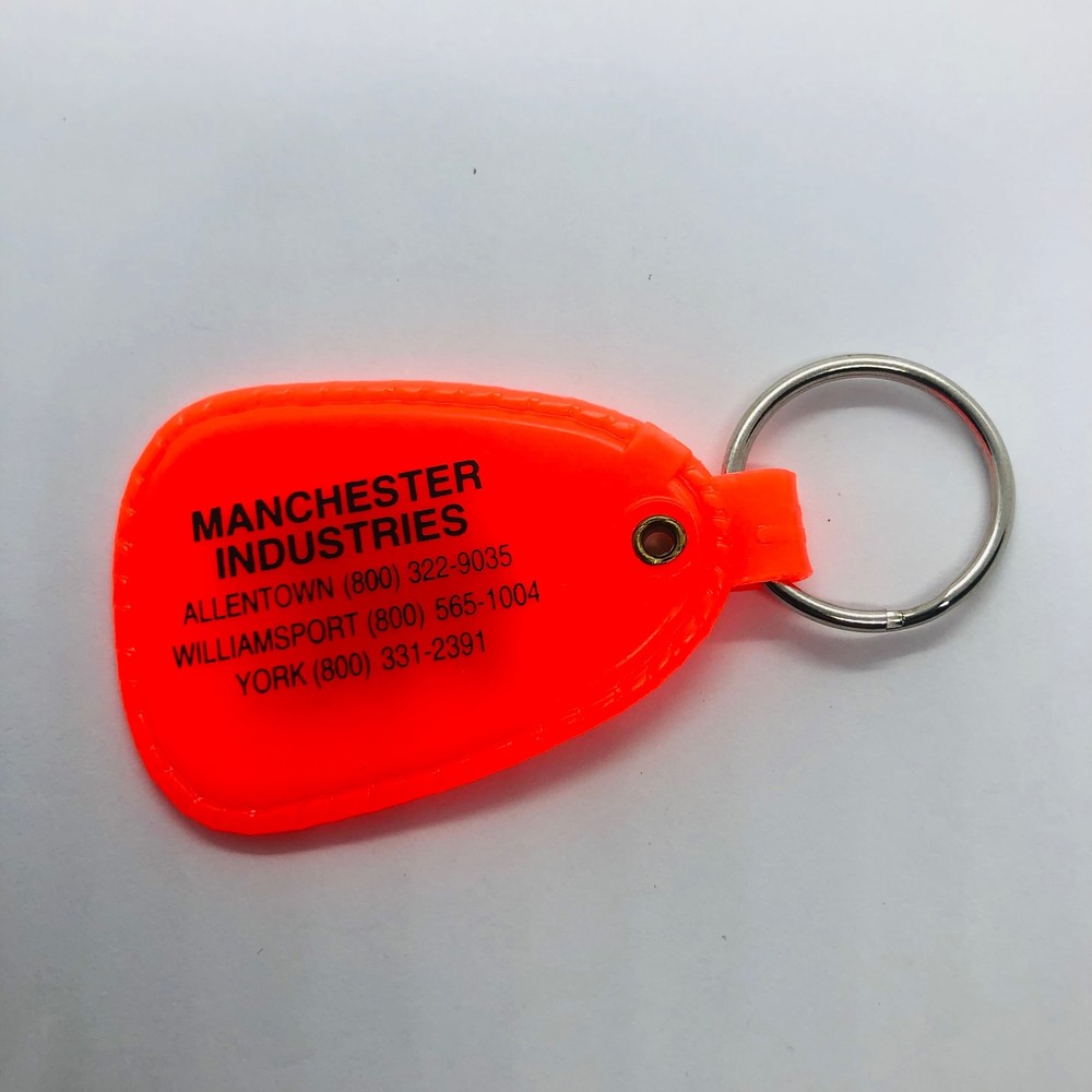 Vtg Manchester Industries Allentown PA Advertising Plastic Keychain w/ Forklift