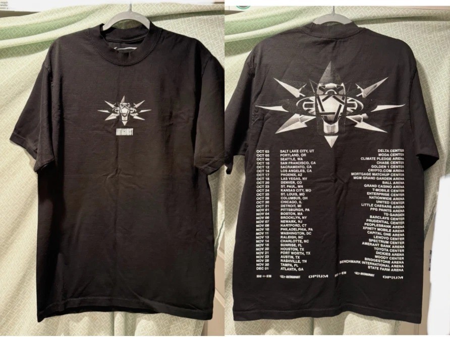 Playboi Carti Antagonist 2.0 Tour Date Merch T-shirt Allsize