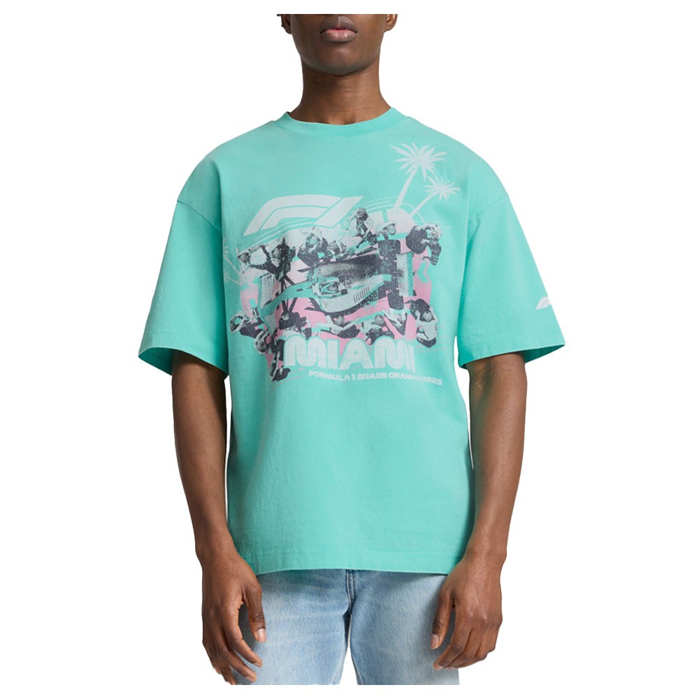 PUMA F1 Miami Pitstop Graphic Crew Neck Short Sleeve T-Shirt Mens Blue Casual To