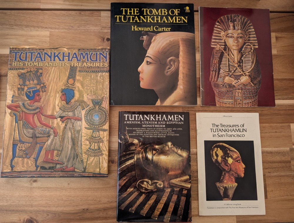 Lot of 5 Egypt Tutankhamun Book: His Tomb and Its Treasures, Amenism, Atenism...