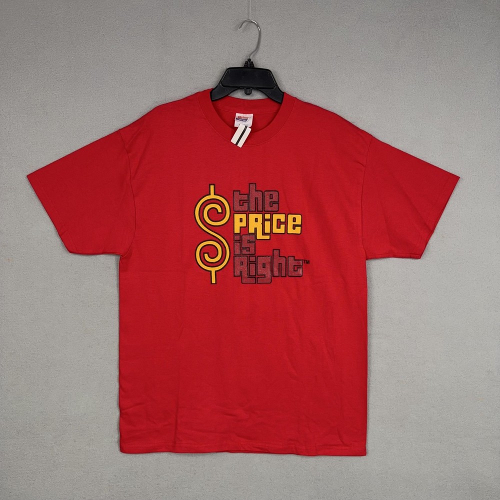 Vintage The Price Is Right Shirt Mens Large Red Graphic TV Game Show Hanes