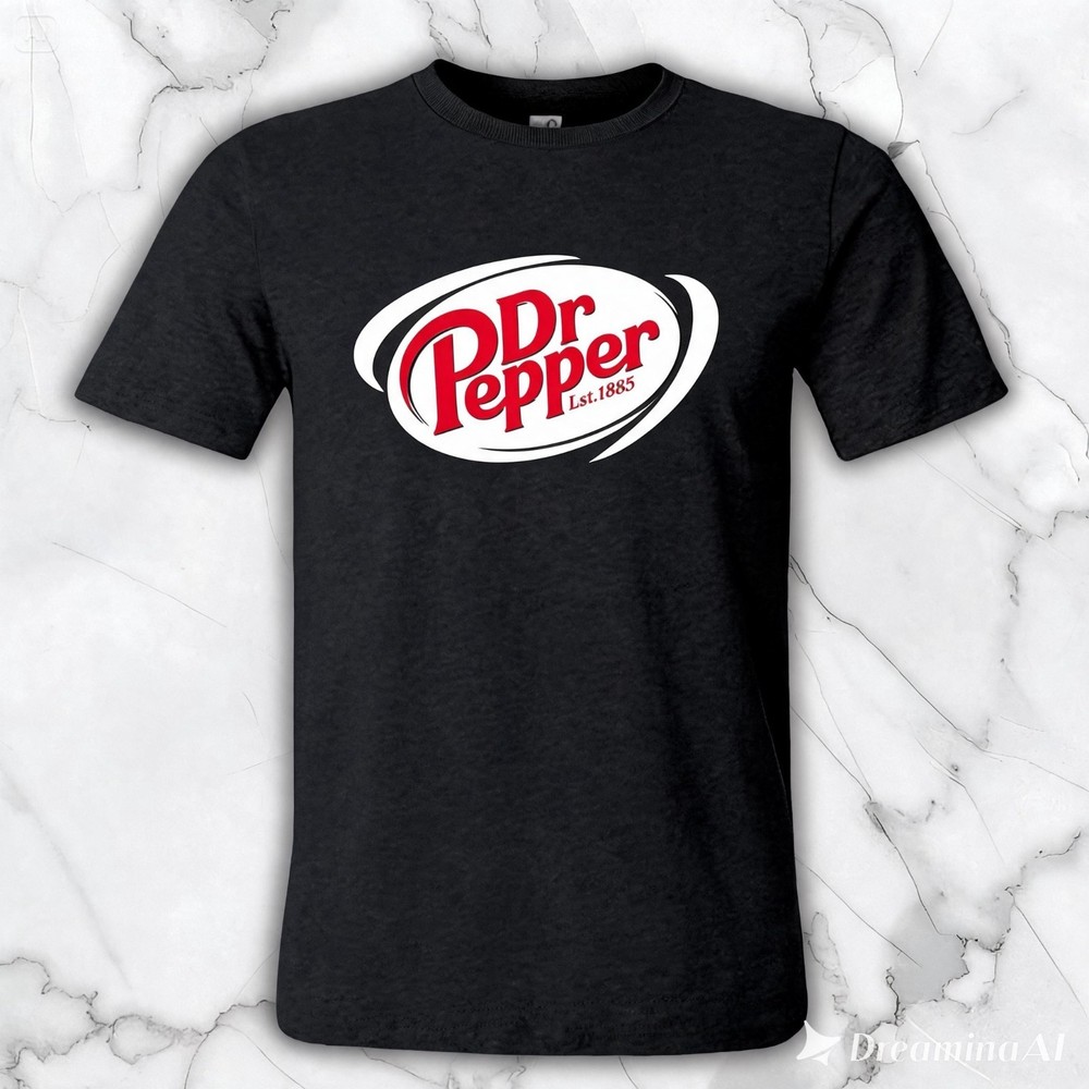 Dr Pepper Men's Black Graphic T Shirt Freeships