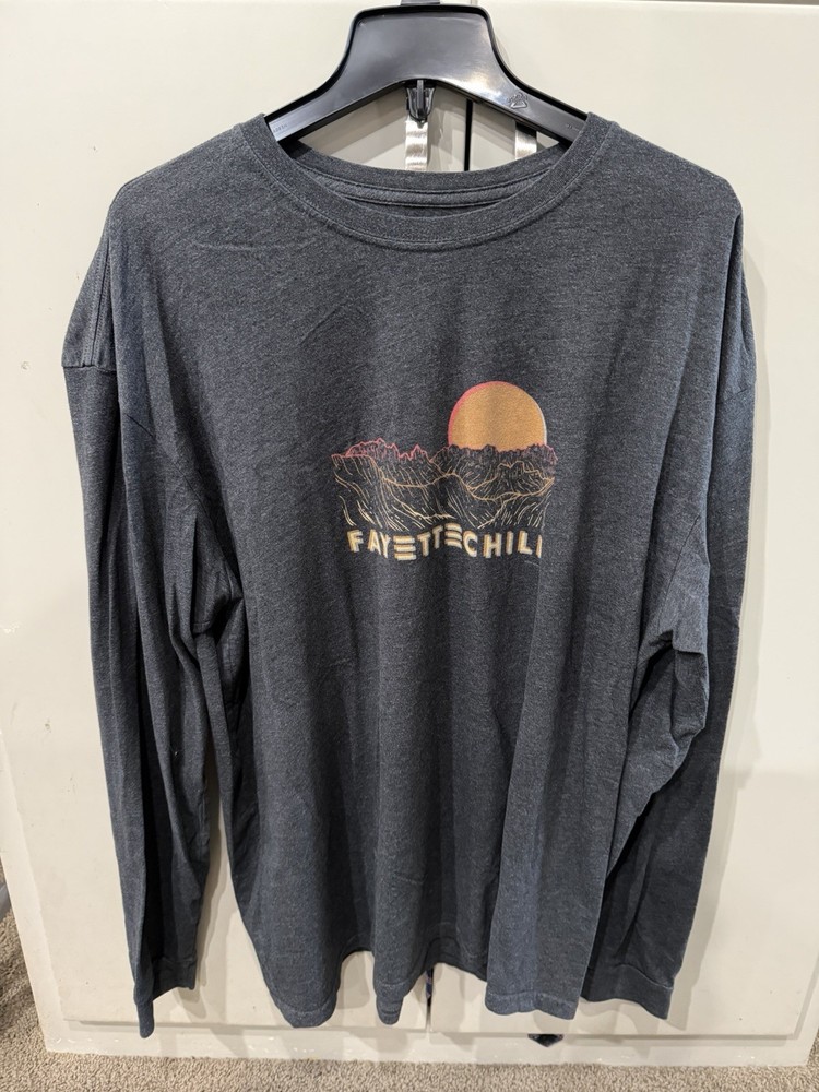 Fayettechill Men's Long Sleeve T-Shirt Charcoal Gray, Size XXL, Outdoor Hiking