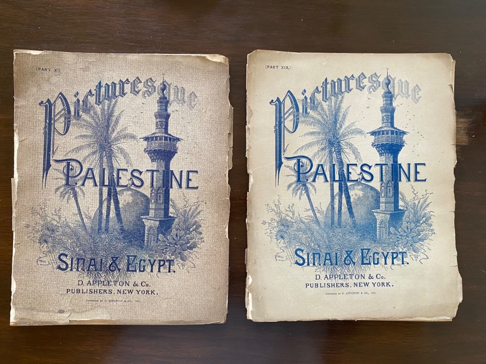 1883 PICTURESQUE PALESTINE Sinai Egypt Part X  & Part XIX Antique Books Appleton