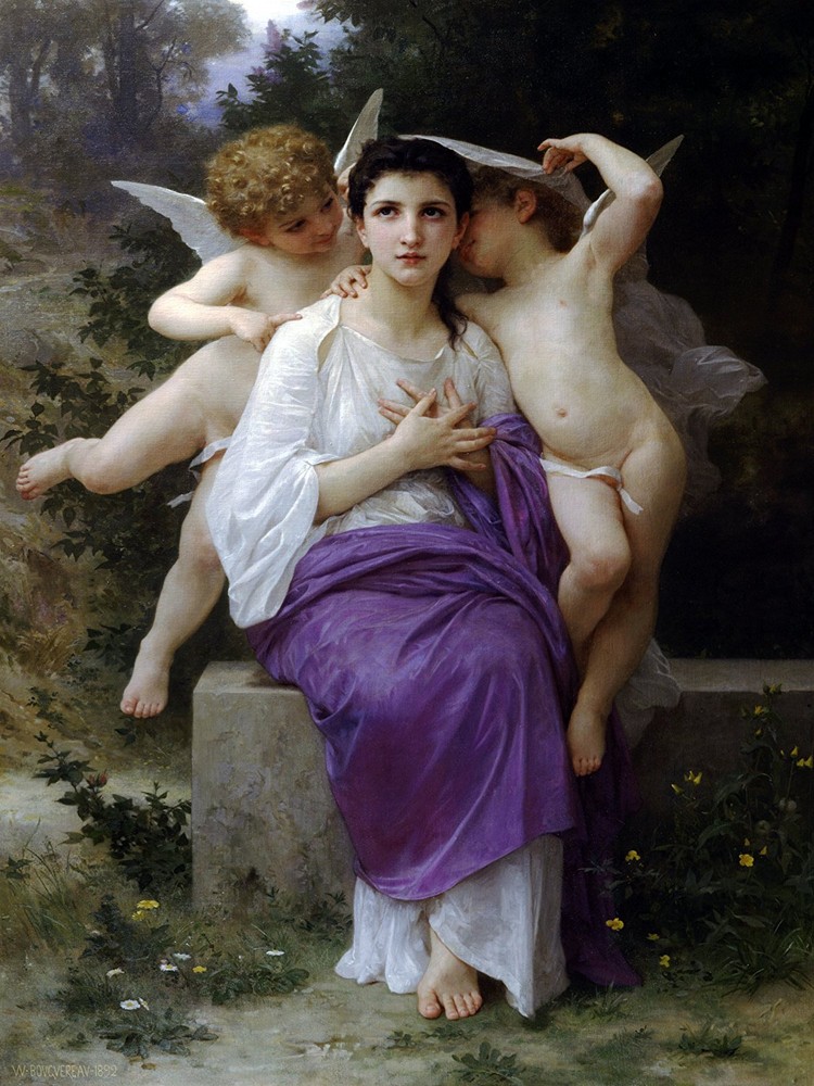 The Heart's Awakening W. Bouguereau Tile Mural Kitchen Backsplash Marble Ceramic