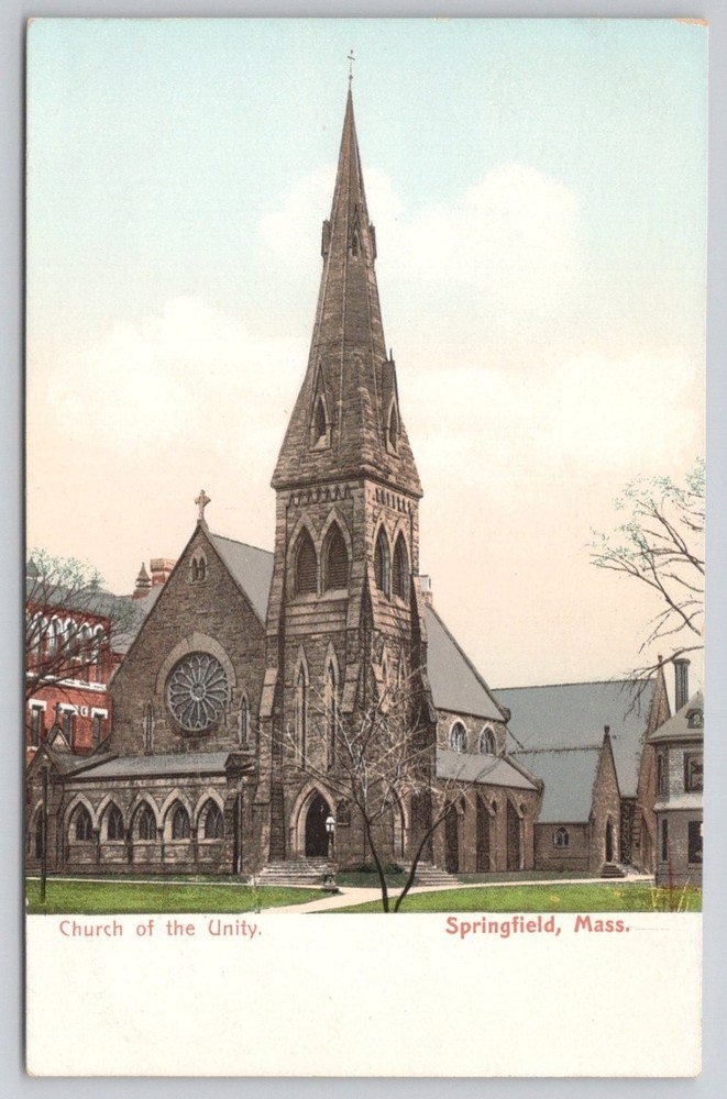 Church of the Unity Springfield MA Massachusetts Postcard Leipzig Dresden