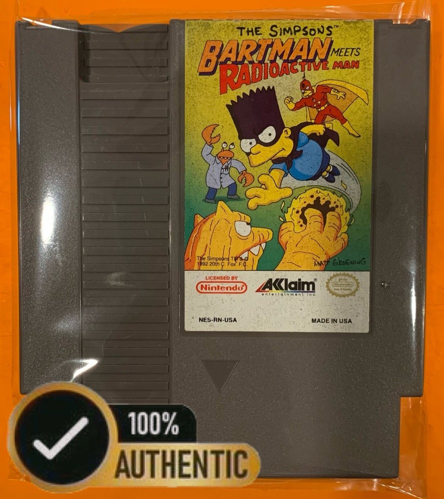 The Simpsons: BARTMAN MEETS RADIOACTIVE MAN | ✅ AUTHENTIC | CLEANED & TESTED
