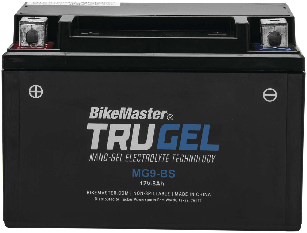 TruGel MG9-BS Gel Cell Battery BikeMaster 780546 Replaces YTX9-BS
