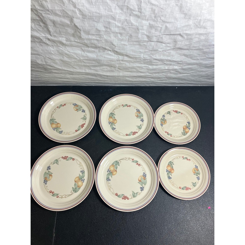 Corelle Abundance Fruit Dinner Salad Plate Set of 6 Corning USA Vitrelle Vintage