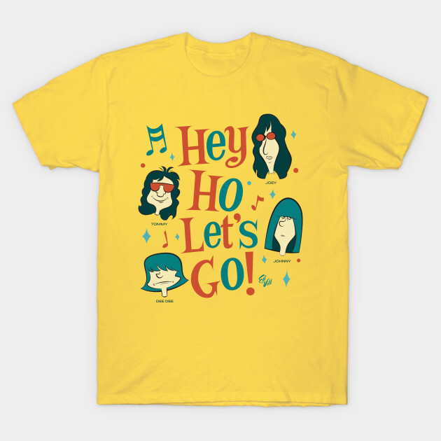 The Ramones Hey! Ho! Let's Go T-Shirt California Sun Rockaway Beach Surfin' Bird