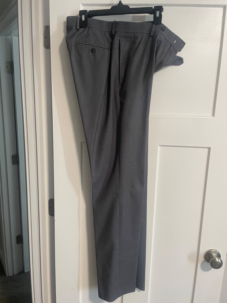 Calvin Klein Slim Fit Dress Pants 32W X 34L Light Grey Color