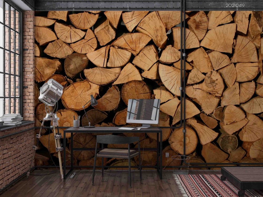 3D Wood Timber Wall Murals Wallpaper Murals Wall Sticker