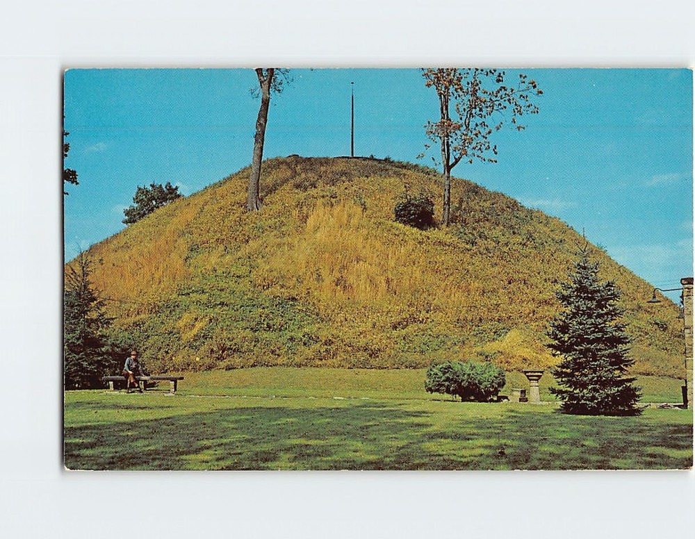 Postcard Mammoth Mound Moundsville West Virginia USA