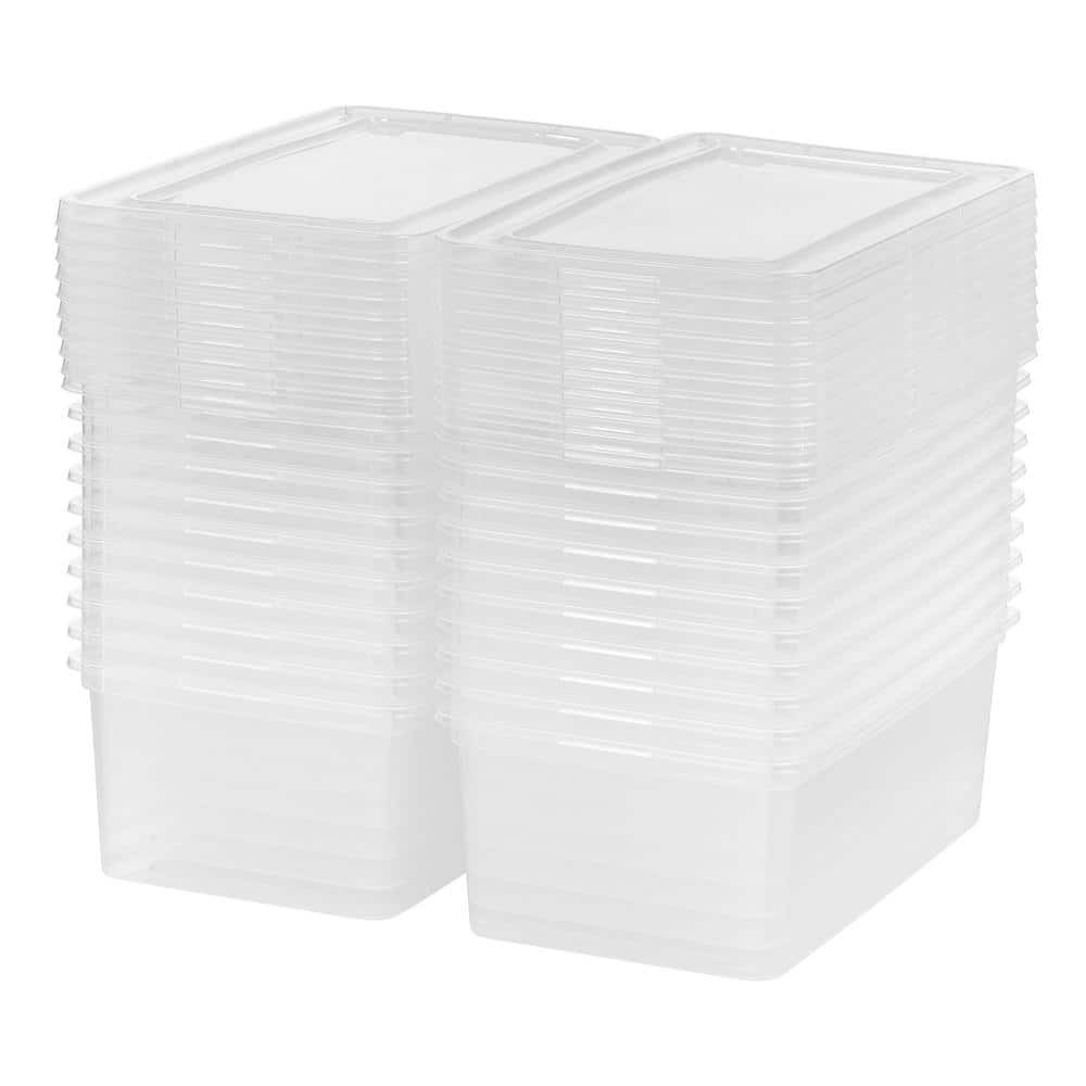 5 qt. Plastic Storage Bin w/Lid in Clear(20-Pack)