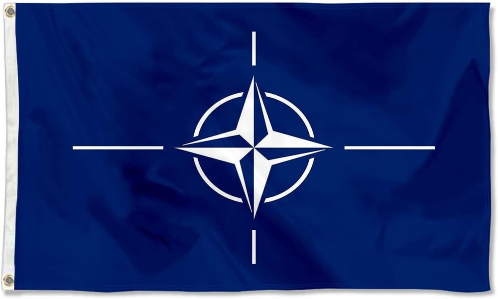 NATO Flag 3x5ft House Flag North Atlantic Treaty Organization Flag 100D FABRIC