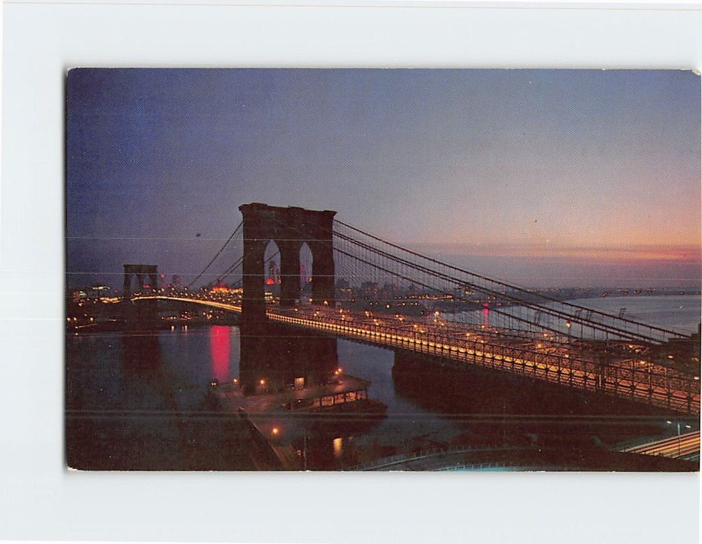 Postcard Brooklyn Bridge Brooklyn New York USA