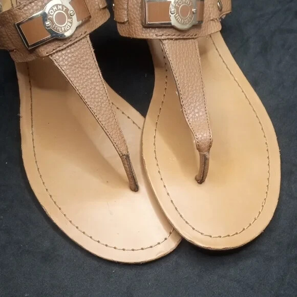 Tommy Hilfiger Tan Size 9 Sandals for Effortless Everyday Style