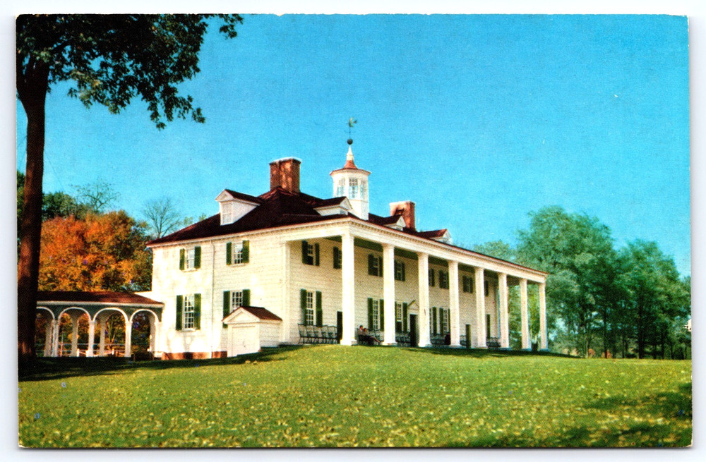 Mount Vernon Virginia President George Washington Home Vintage Photo Postcard