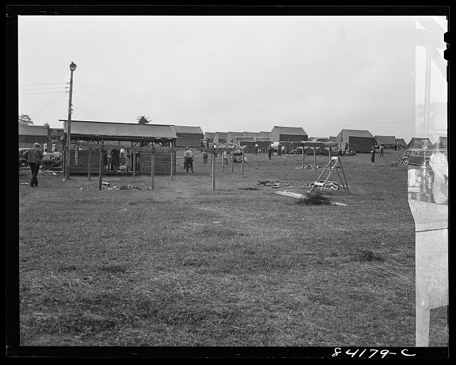 Photo:1930s Military Camp Barracks Field Tents Outdoor Scene