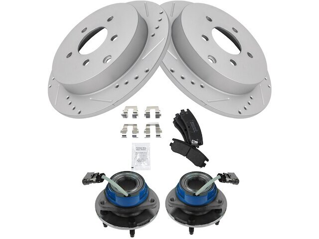 Rear Brake Pad and Rotor and Wheel Hub Kit fits Montana 2002-2004 AWD 89YPCS