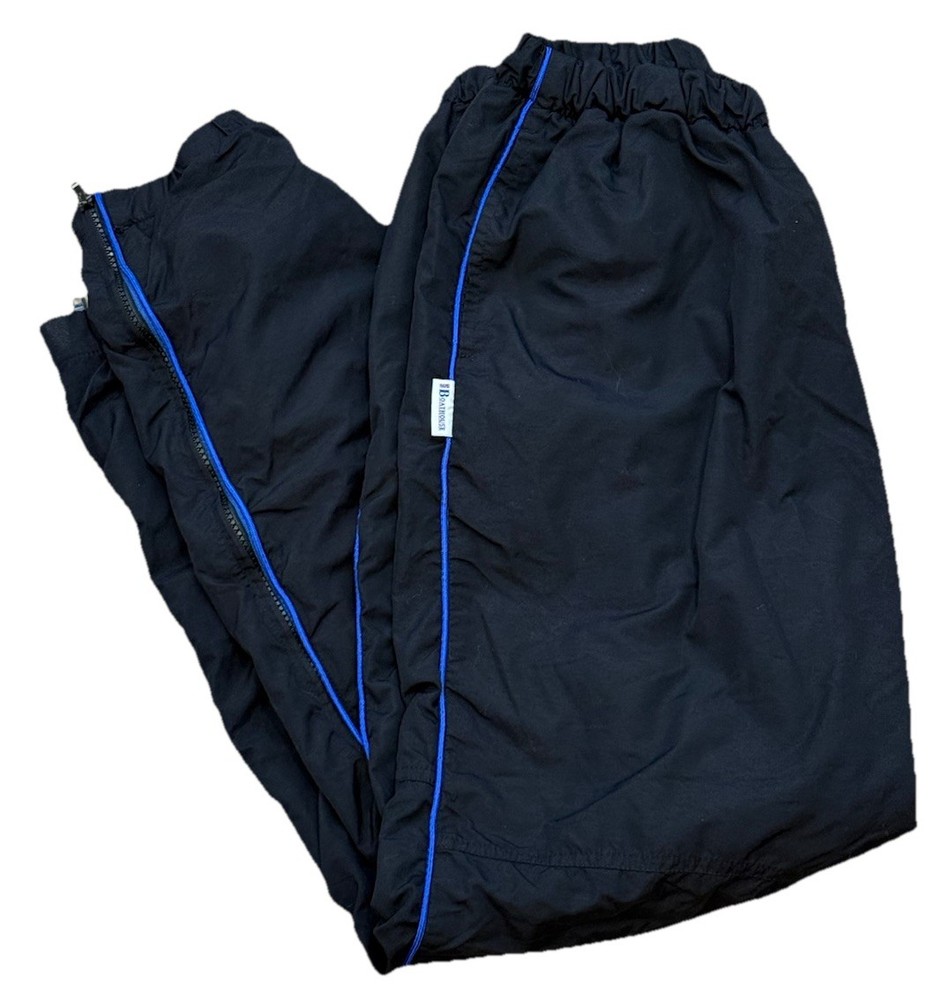 Vintage Boathouse Pants Mens Med Black Track Windbreaker Mesh Lined Jogger USA