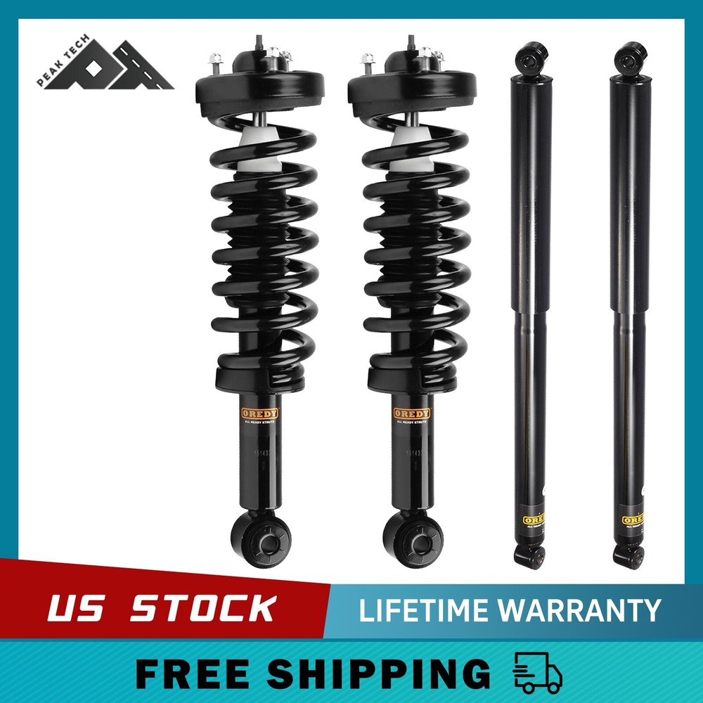 4PCs Front Struts + Rear Shock Absorbers for 4WD 2009 2010-2013 Ford F-150 F150