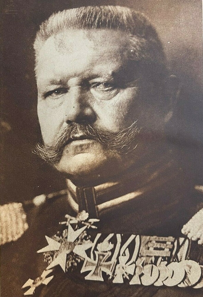 1915 Vintage Illustration Field Marshal Paul Von Hindenburg