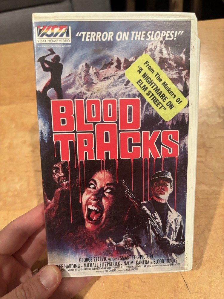 Blood Tracks VHS 1985 Vista Home Video Horror Slasher RARE Tested