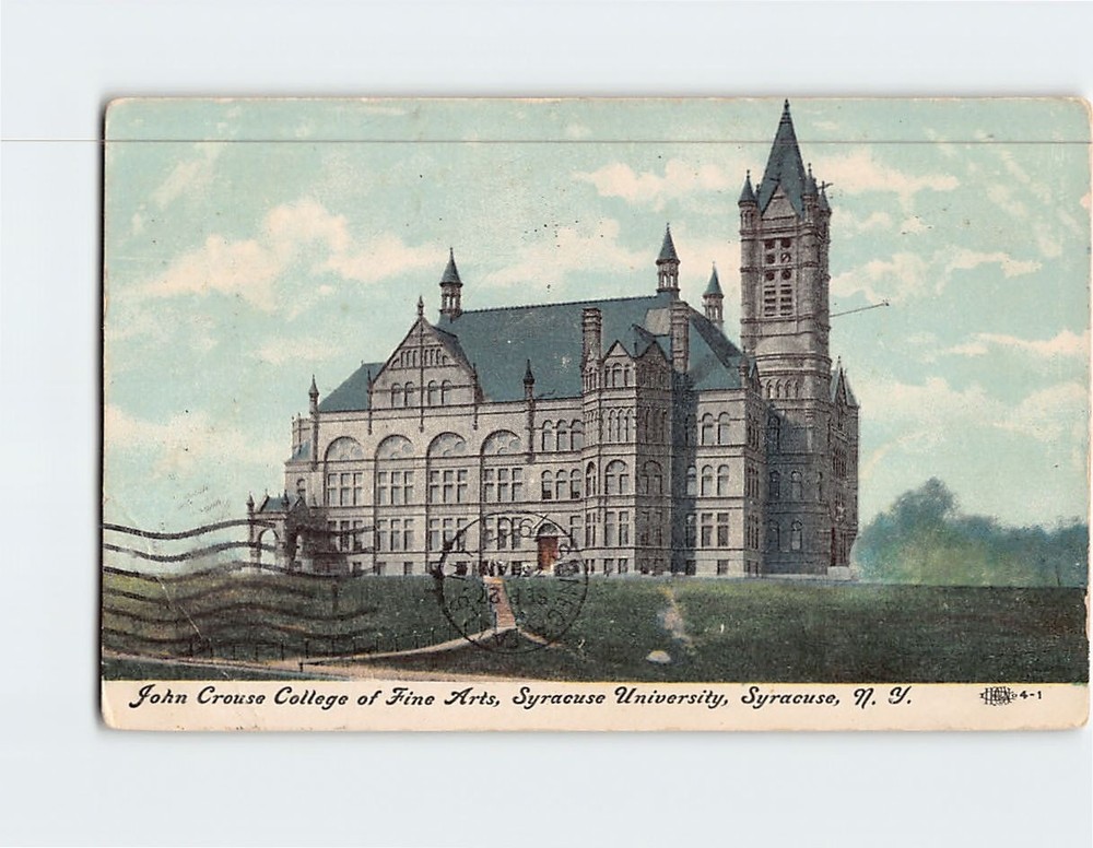 Postcard John Crouse College of Fine Arts Syracuse University New York USA