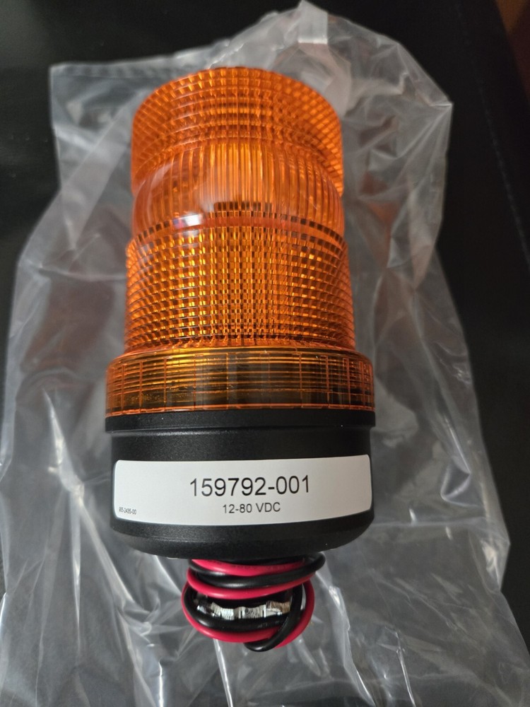 LED Strobe Light, Conduit Mount Base Amber 159792-001 Crown Forklift 12-80 Volts